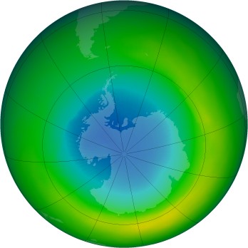 October 1981 monthly mean Antarctic ozone